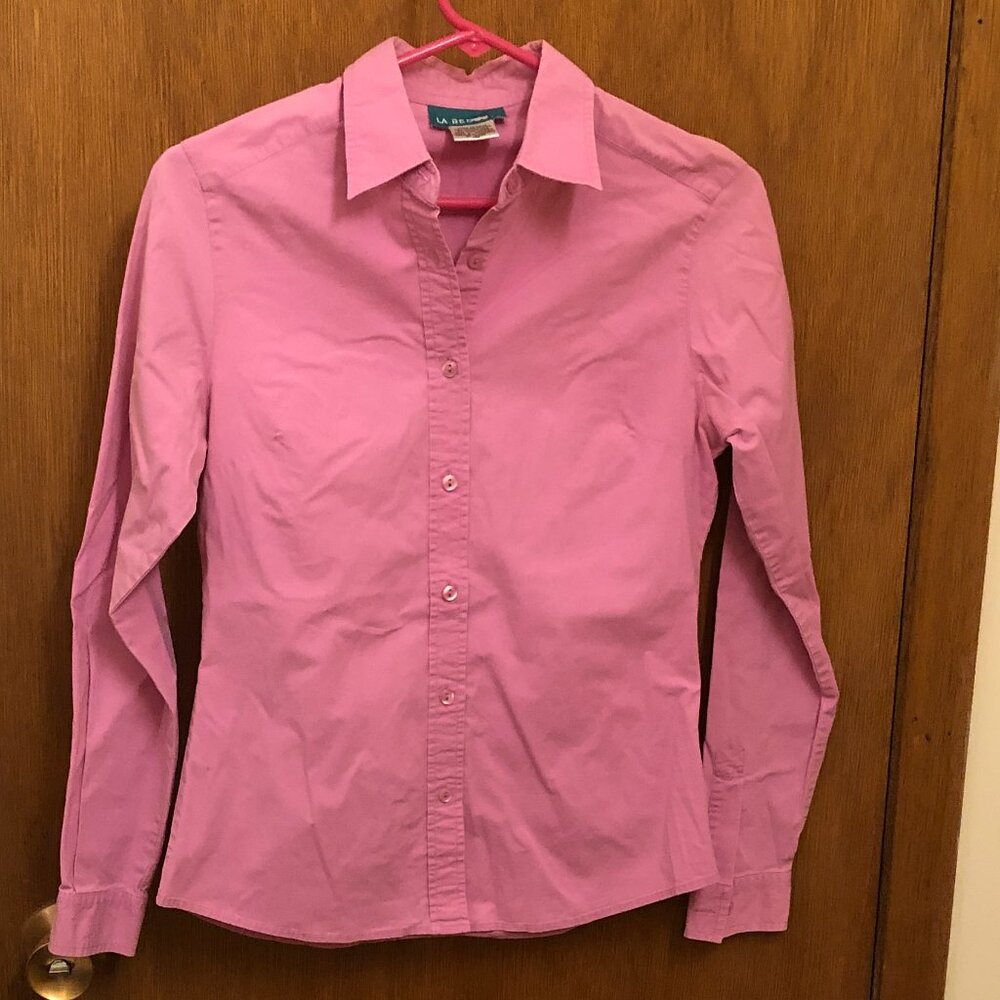 La Redoute pink button down shirt, size S